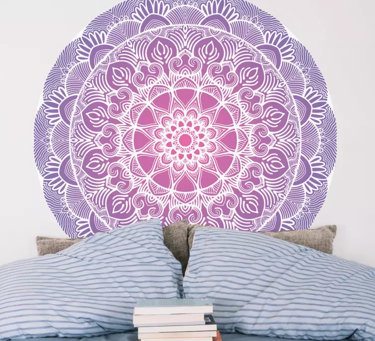 Purple flower of life mandala vinyl sticker - TenStickers