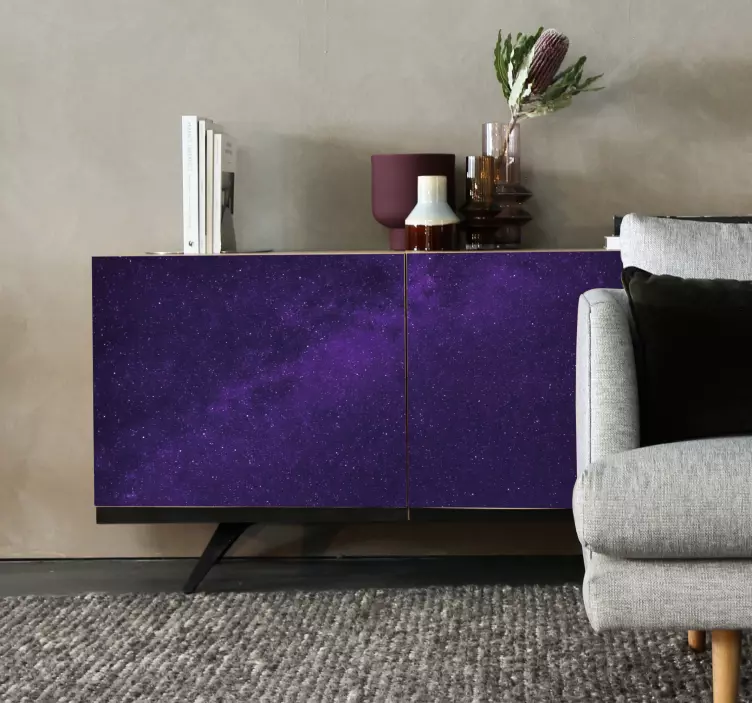 Purple galaxy texture furniture sticker - TenStickers