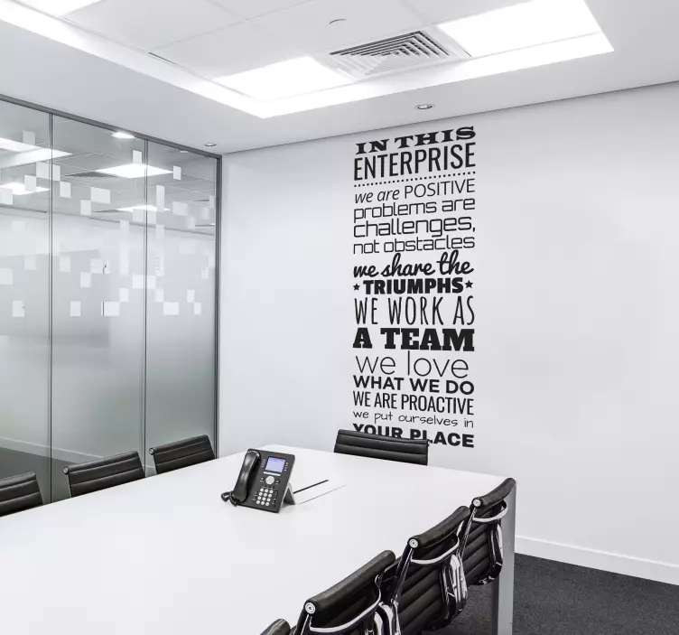  Office motivational quote wall sticker - TenStickers