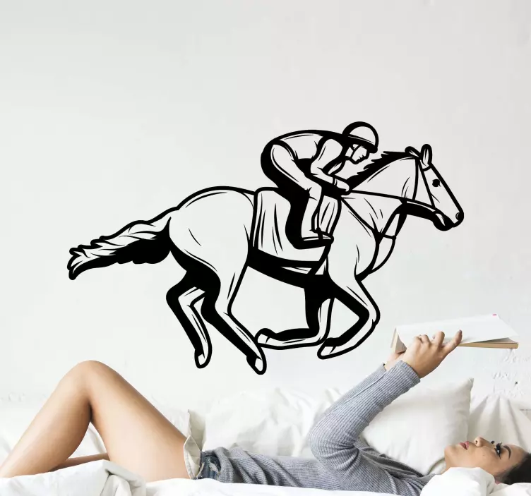 Race Horse Movement soccer wall decal - TenStickers