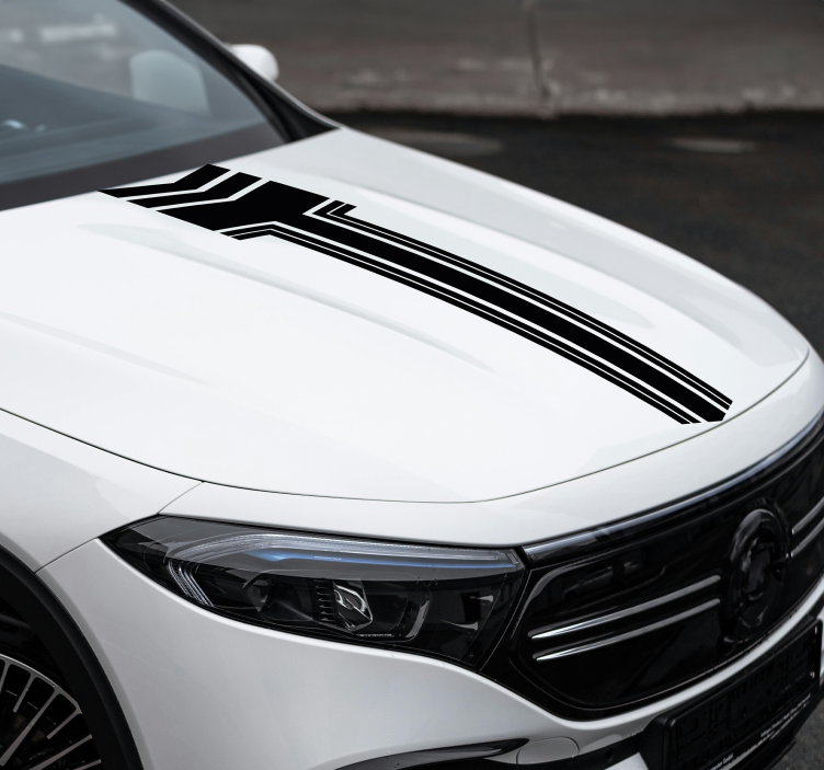 Racing stripe arrow car decal - TenStickers