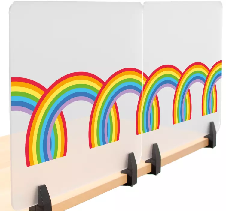 Rainbow border window sticker - TenStickers