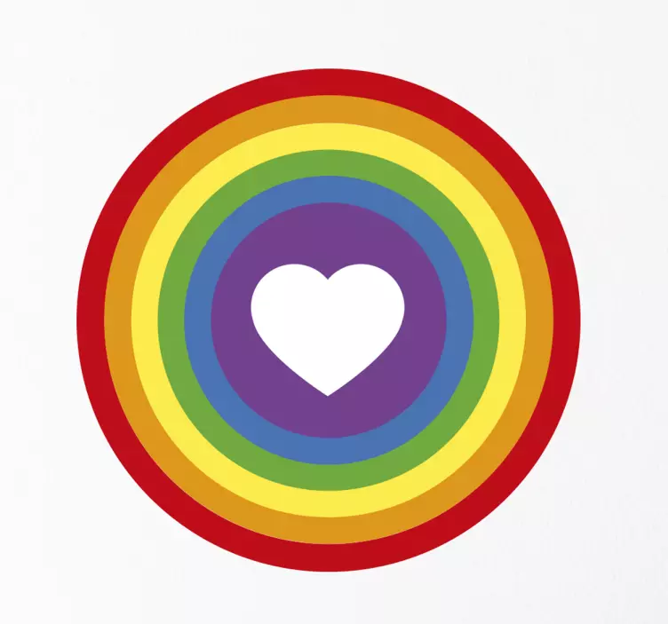 Rainbow Circle Wall Sticker - TenStickers
