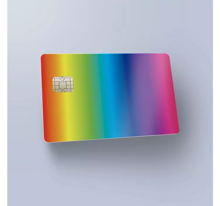 Rainbow design credit card sticker - TenStickers