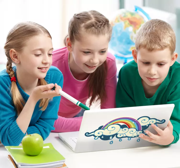 Rainbow Laptop Decal - TenStickers