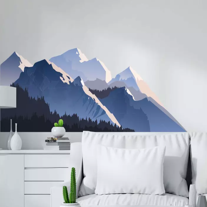 Realistic Forest and Mountain wall sticker - TenStickers
