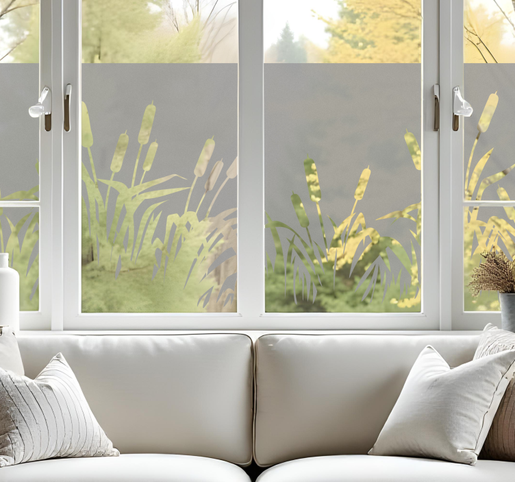 reeds and grasses window decal - TenStickers