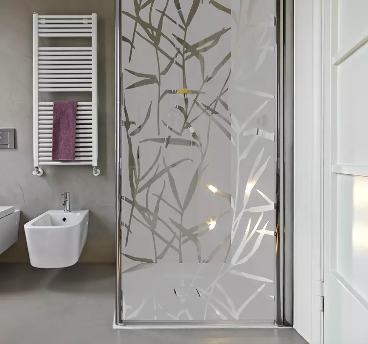 Reeds Shower Door Sticker - TenStickers