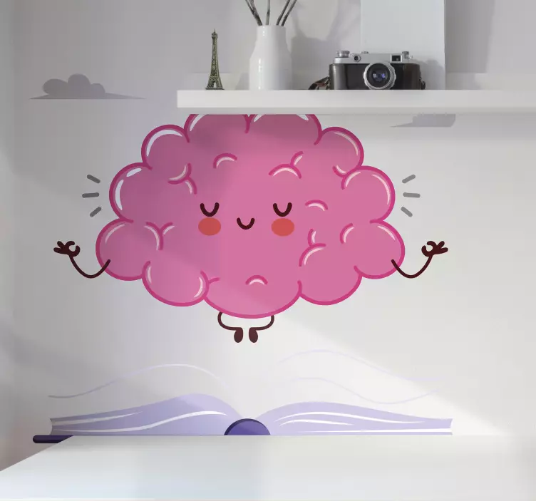 Relax brain drawing sticker - TenStickers