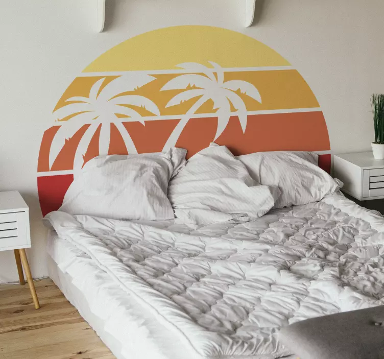 Retro sunset wall sticker - TenStickers