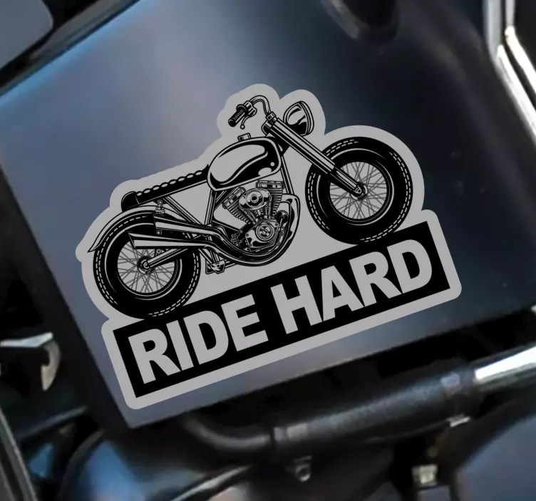 Ride Hard Motorcycle Decal - TenStickers