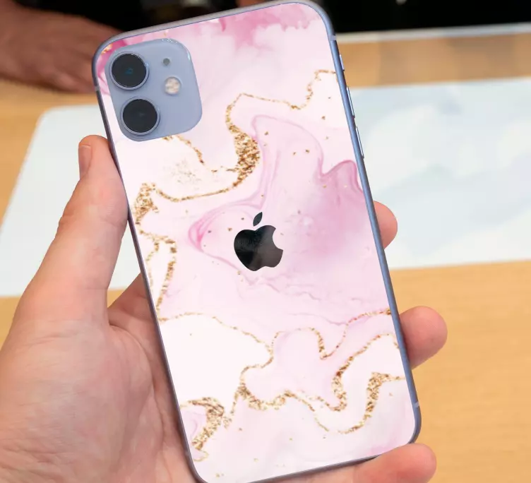 Rose gold marble iPhone sticker - TenStickers