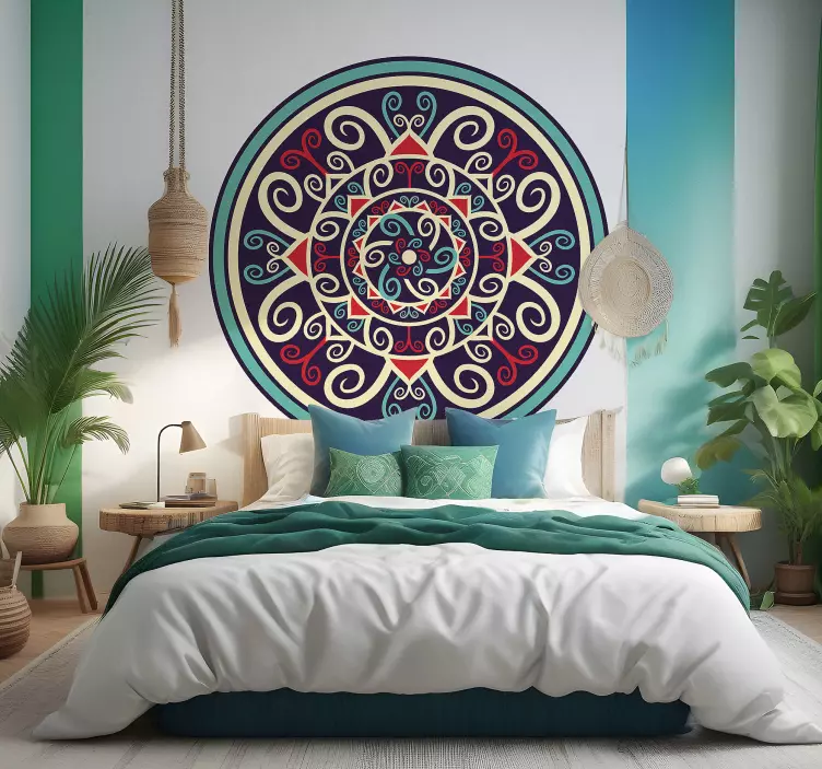 Rosette Round Wall Sticker - TenStickers