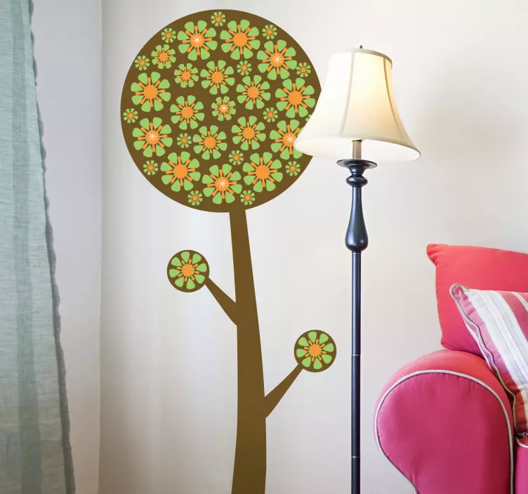 Round Glass Tree Wall Sticker - TenStickers