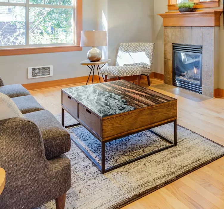 Firewood and stone furniture sticker - TenStickers