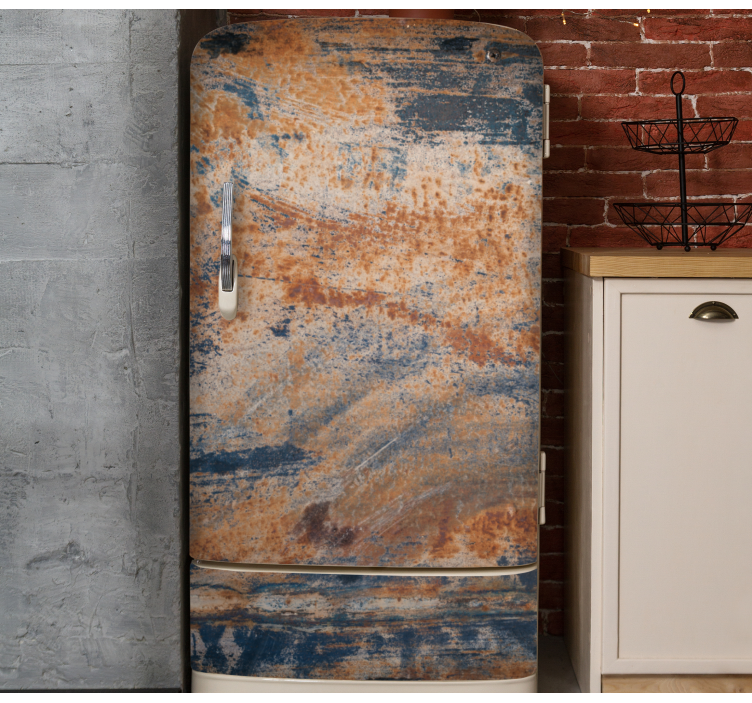 Rusty texture old look fridge sticker - TenStickers