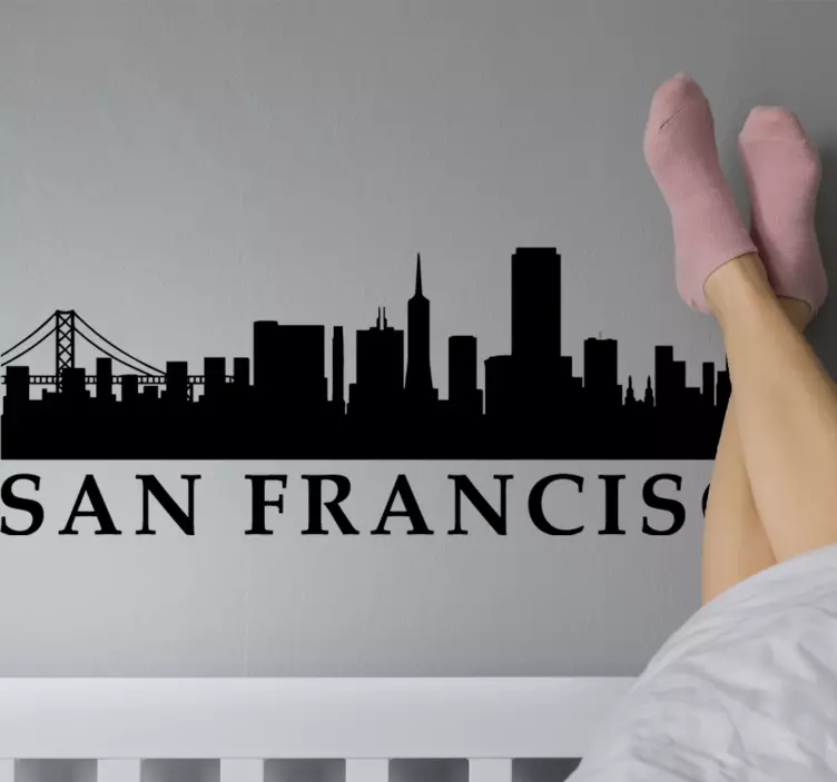 San francisco cityscape location wall sticker - TenStickers