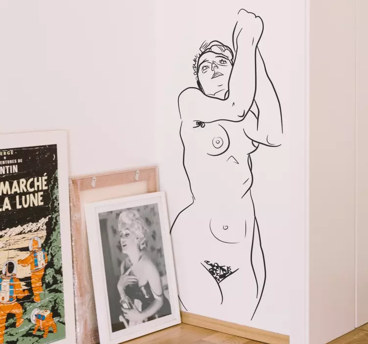 Schiele Nude Woman Sticker - TenStickers