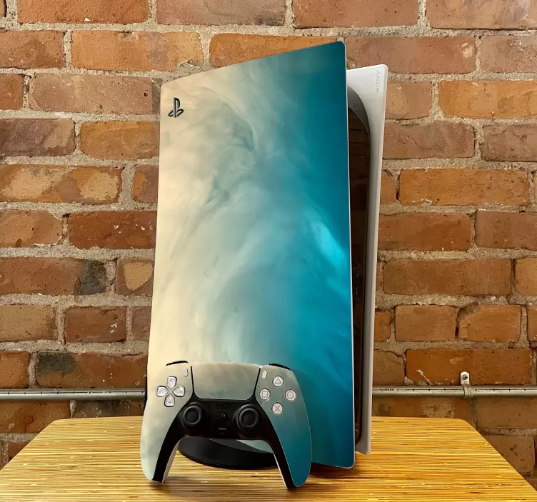 Sea blue backgrounds abstract PS5 sticker - TenStickers