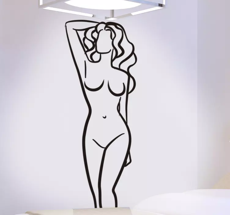 sexy girl outline Adult Sticker - TenStickers