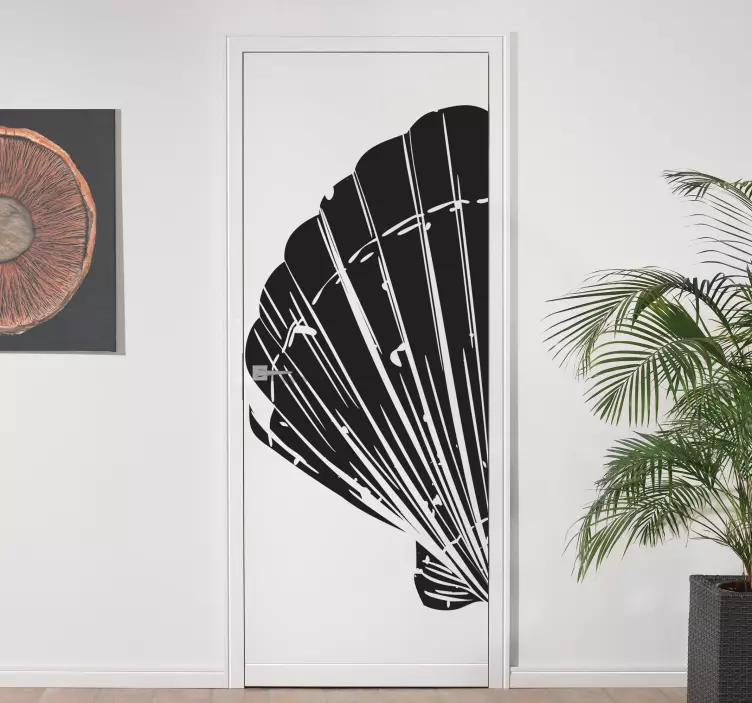 Marine shell door vinyl  sticker - TenStickers