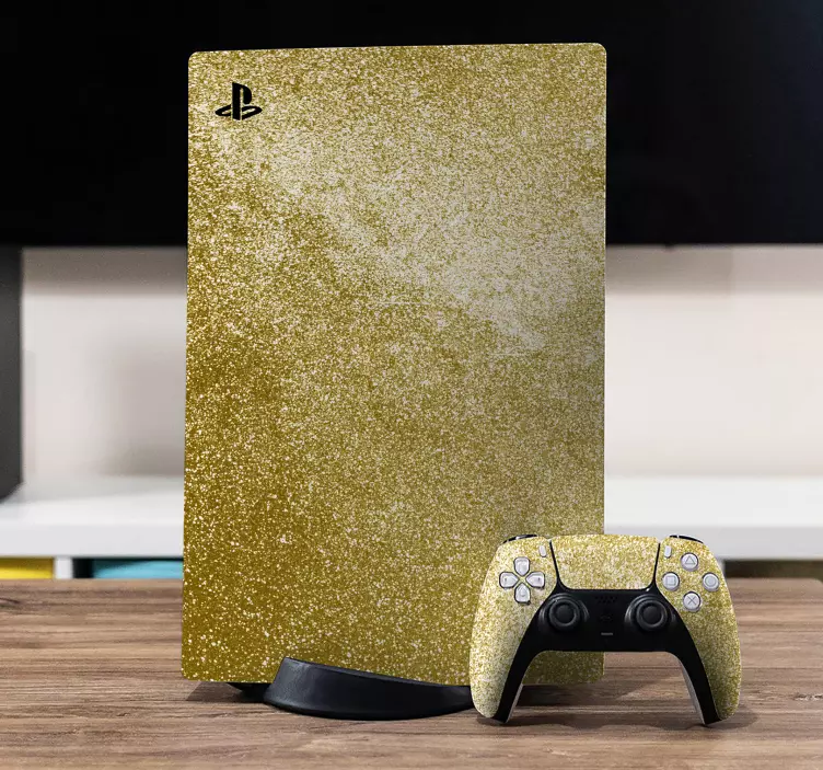 Shining gold skin PS5 sticker - TenStickers