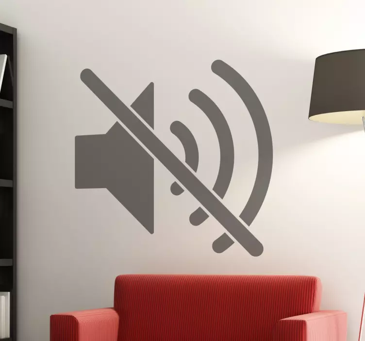 Silence Symbol Wall Sticker - TenStickers