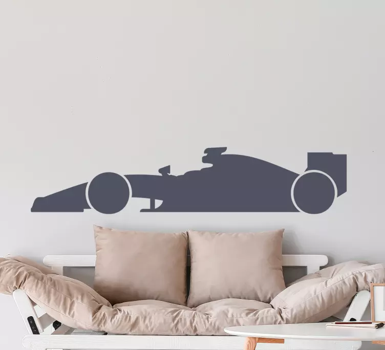 Silhouette F1 car extreme sports decal - TenStickers