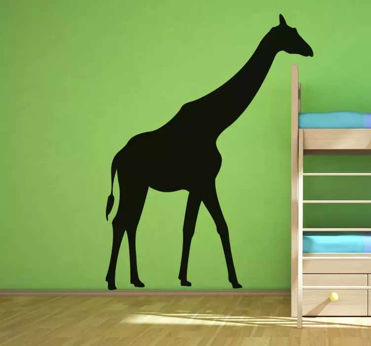 Silhouette Giraffe Wall Sticker - TenStickers