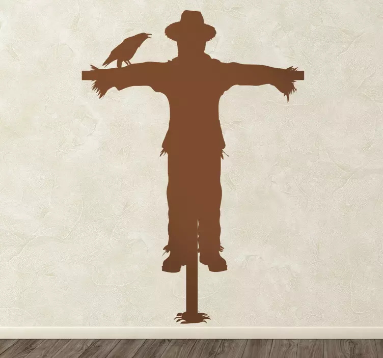 Silhouette Scarecrow Wall Sticker - TenStickers