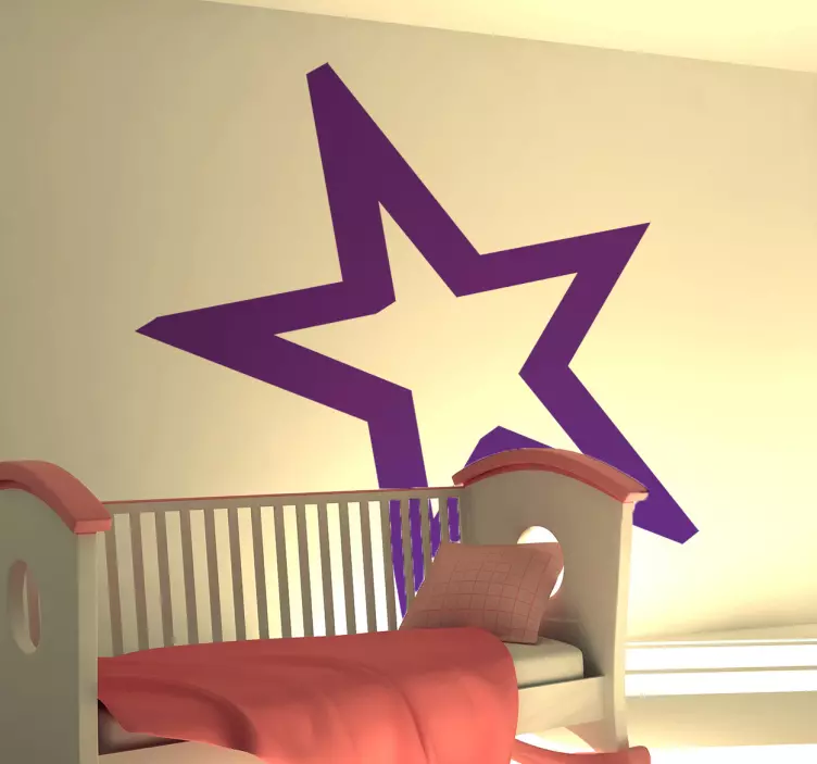 Silhouette Star Outline Wall Sticker - TenStickers