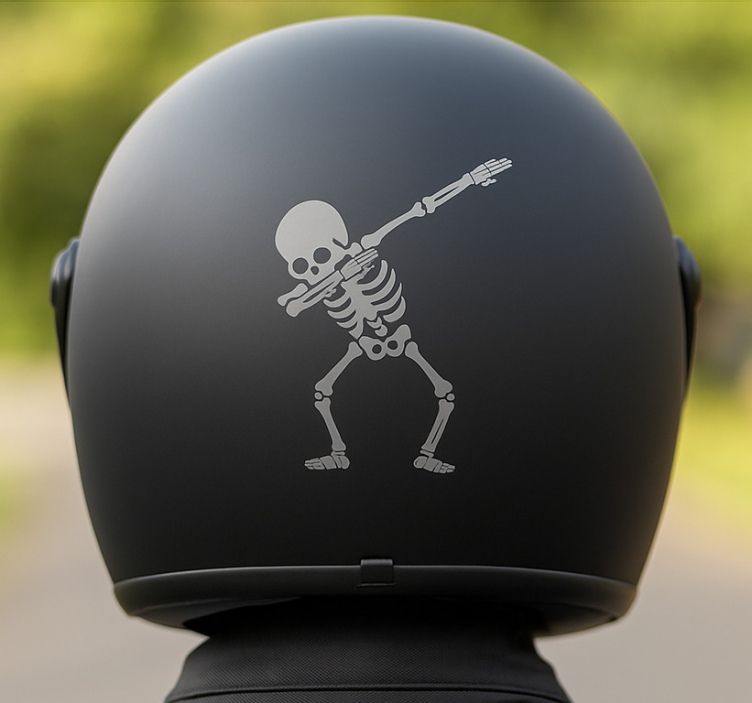 Skeleton dab design motorcycle decal - TenStickers