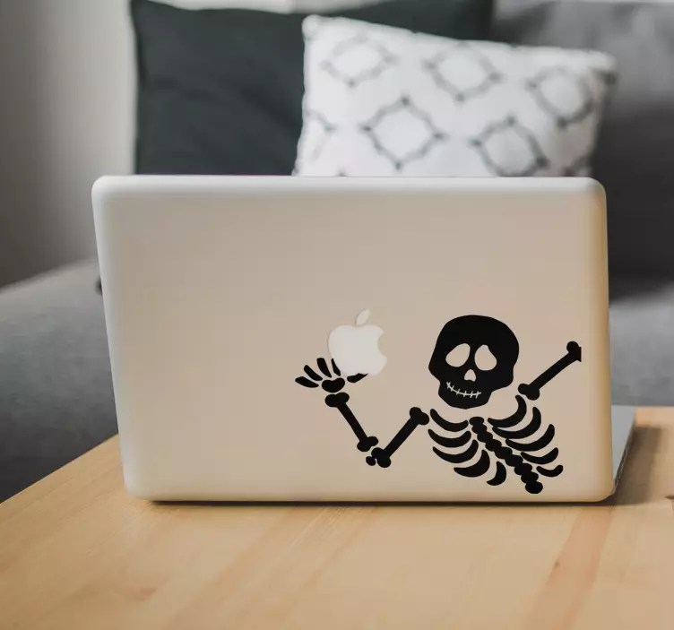 Skeleton Macbook Skin Sticker - TenStickers