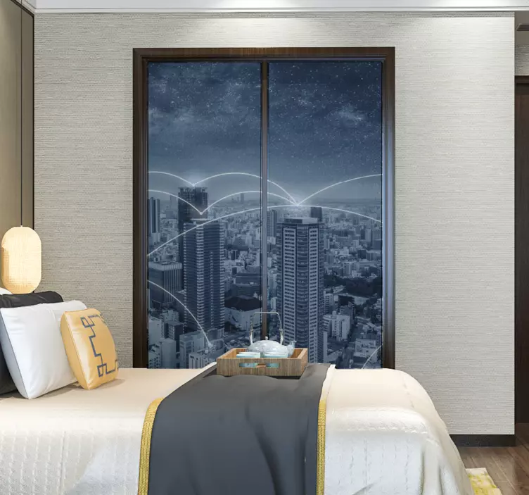 Skyscraper landscape furniture sticker - TenStickers