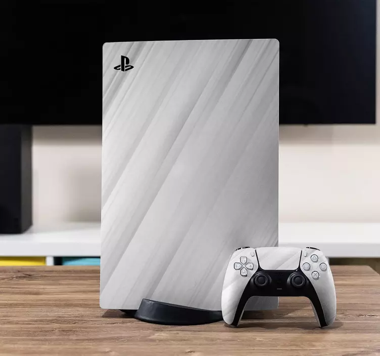 Sleek White Cover PS5 skin - TenStickers