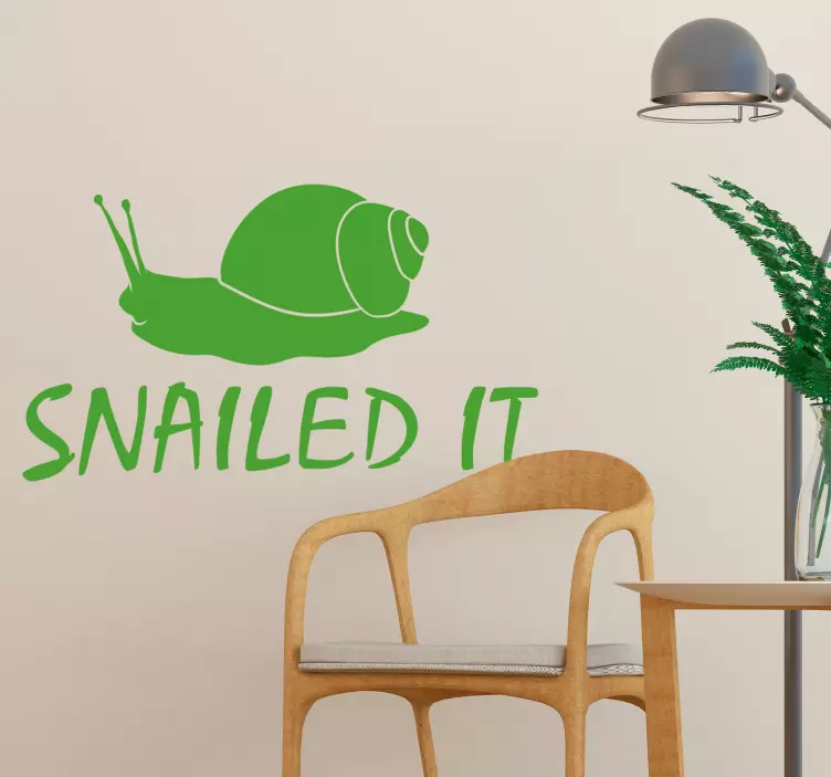 Snailed it snail wall sticker - TenStickers