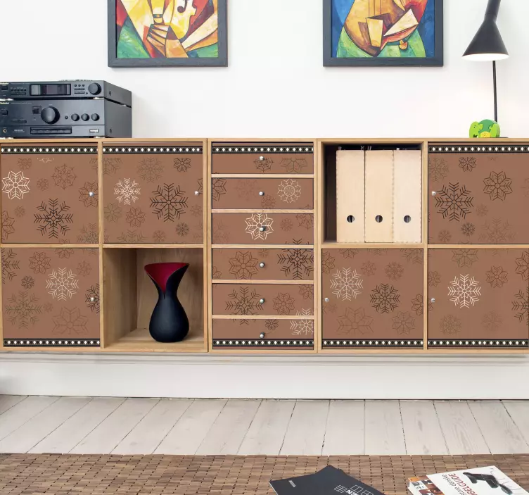 Snowflake Patterned Elements furniture sticker - TenStickers