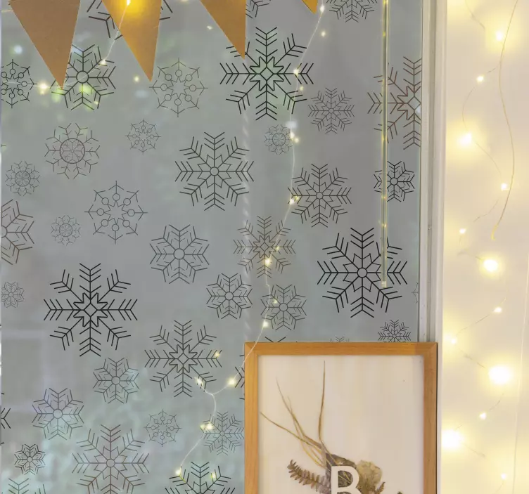 Snowflakes pattern window sticker - TenStickers