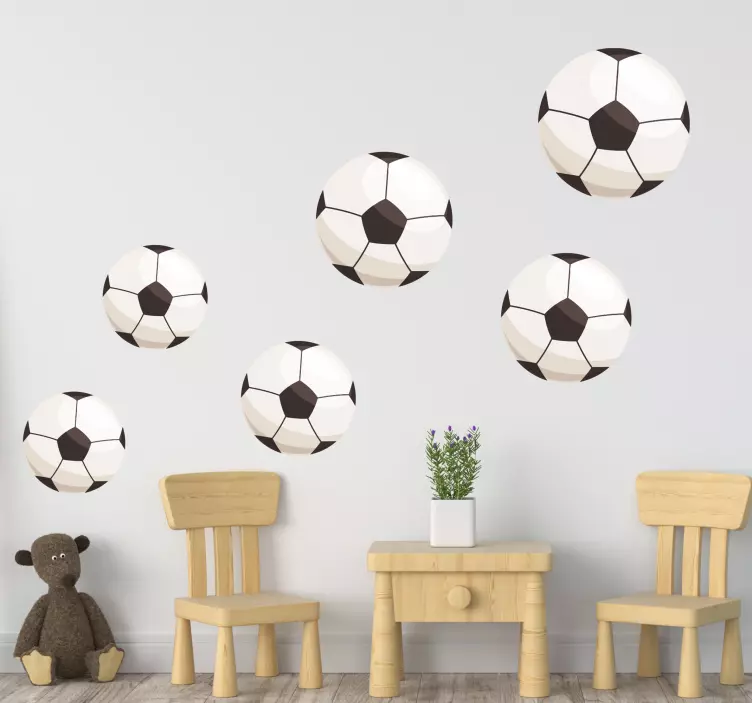 Soccer ball headboard football wall sticker - TenStickers