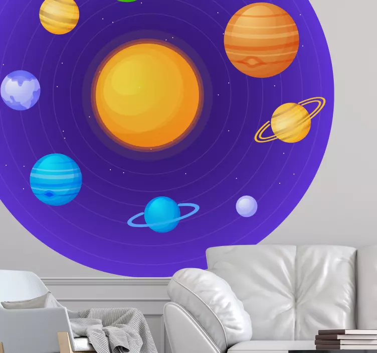 Solar System Concept space wall sticker - TenStickers