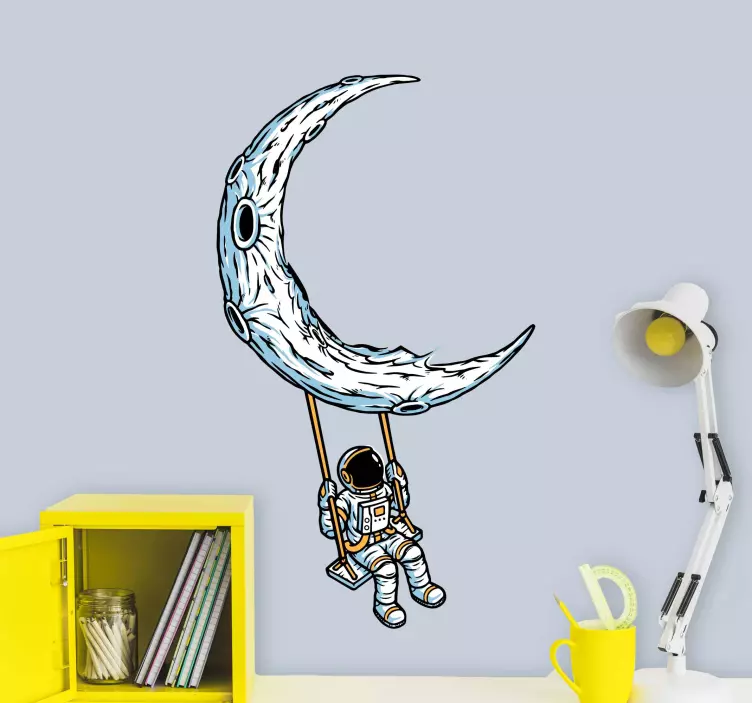 space travel illustration space wall sticker - TenStickers