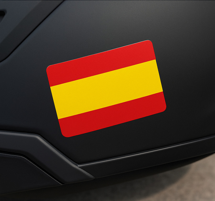 Motorcycle decal spain flag for helmet - TenStickers
