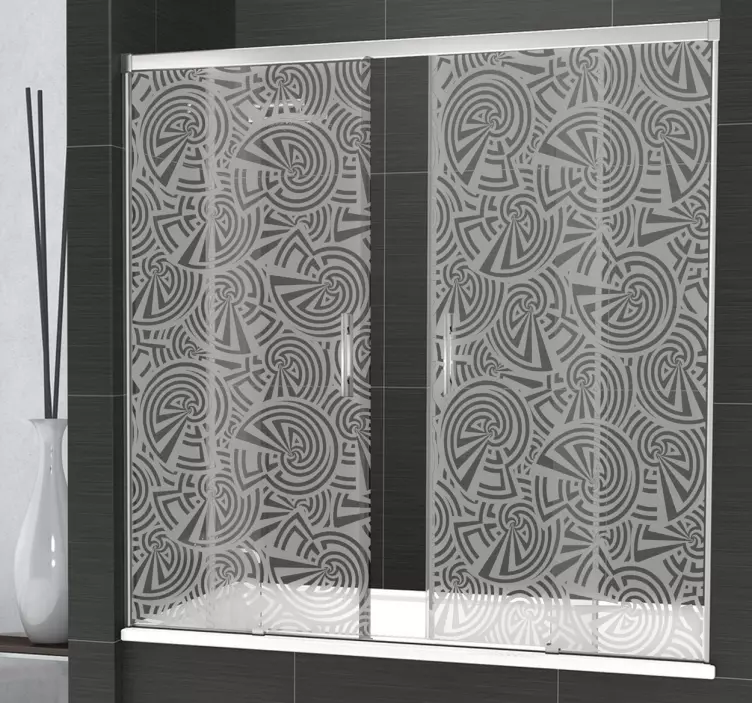 Spiral Shapes Shower Sticker - TenStickers