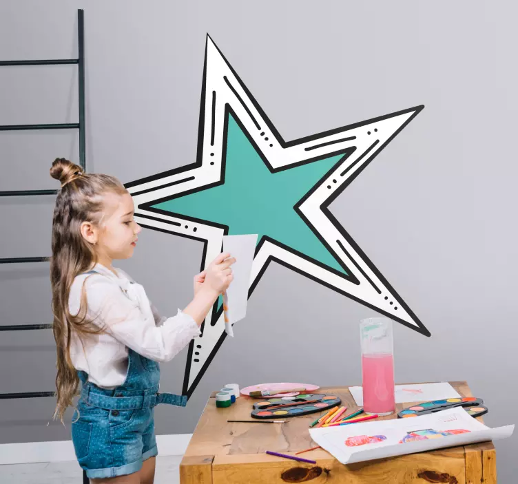 Star Shape Element location wall sticker - TenStickers