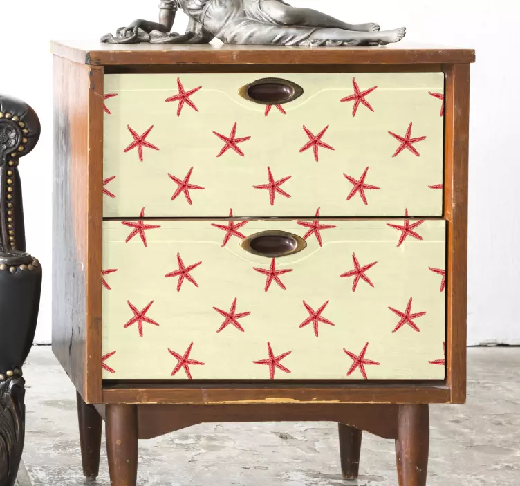 Starfish on fine sand furniture decal - TenStickers
