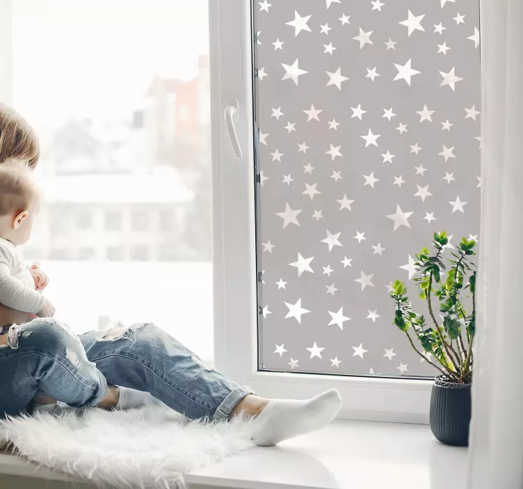 Star shapes window sticker - TenStickers