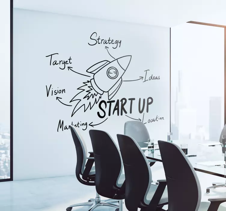Start up office wall sticker - TenStickers