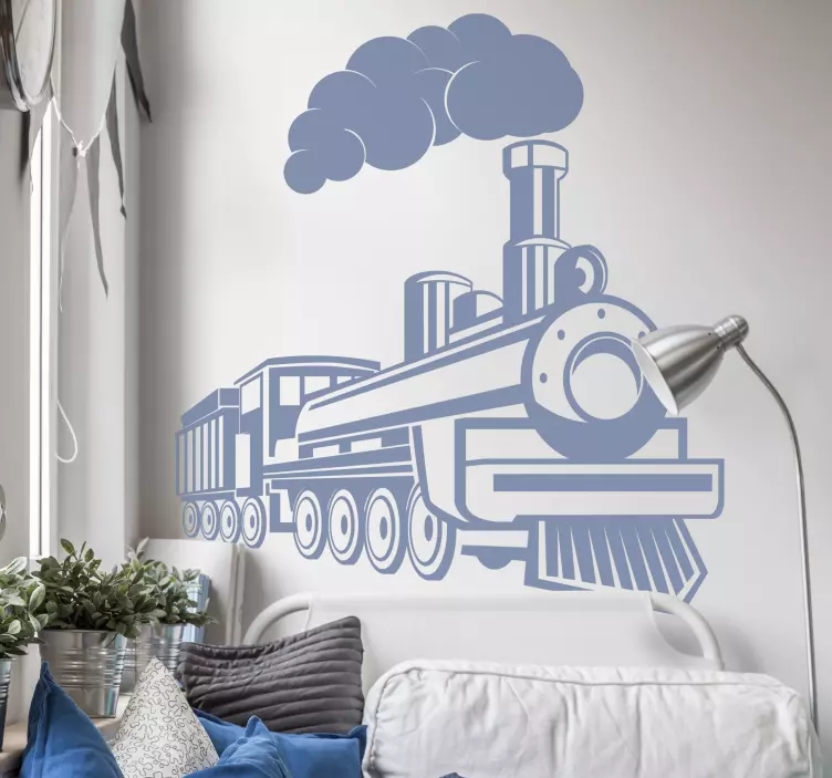 Steam locomotive vintage wall decal - TenStickers
