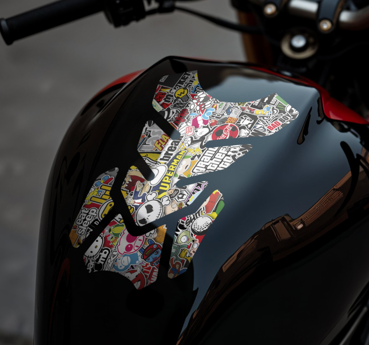 Sticker bomb motorcycle decal - TenStickers