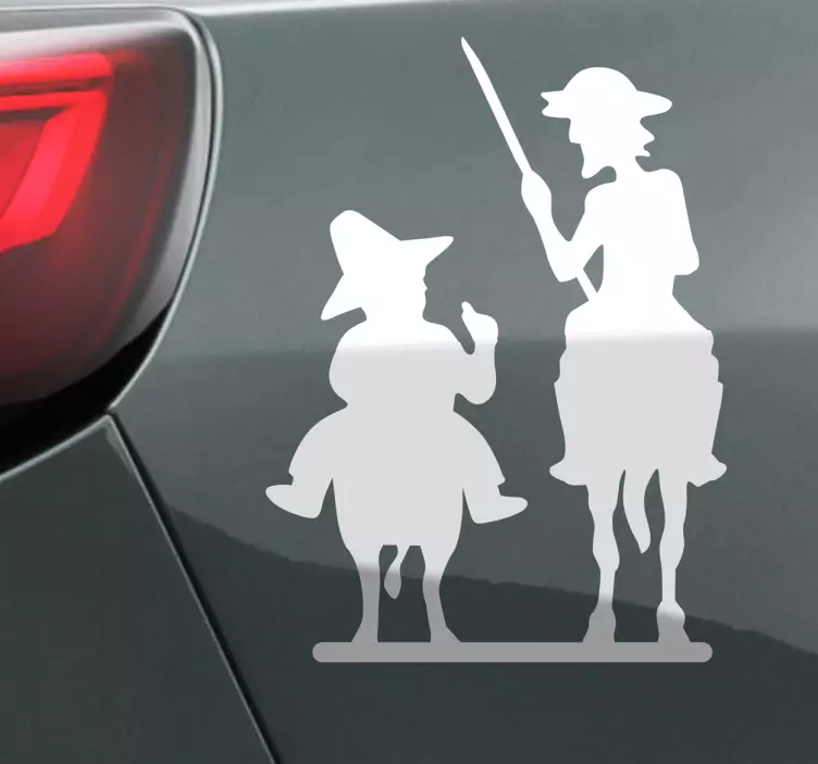 Sticker of Don Quixote and Sancho - TenStickers